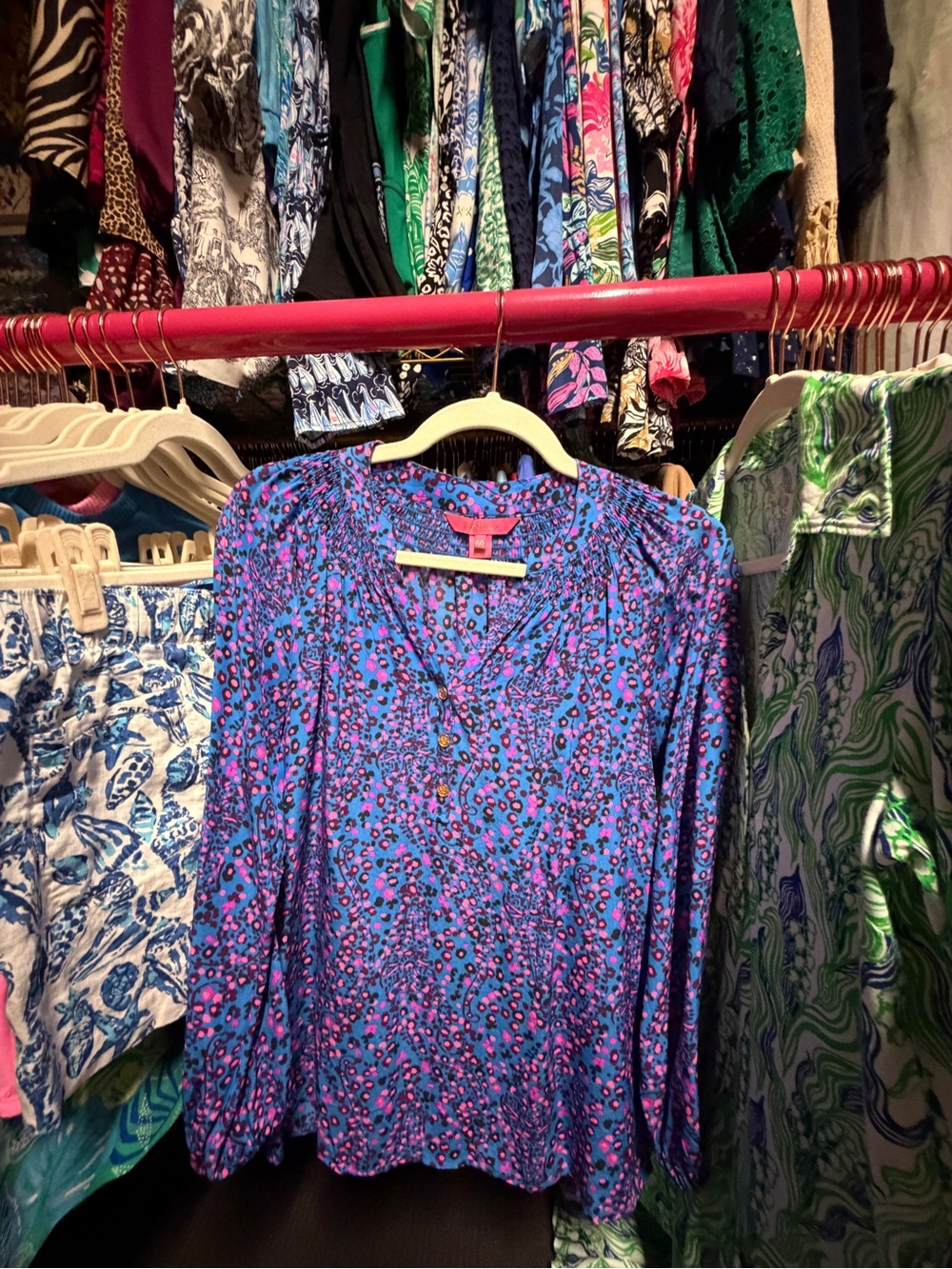 Lilly Pulitzer Elsa Silk Top - Aegean Navy Calypso Coast - XXS